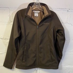 Columbia Womens Brown Jacket w Zipper  / Fleece Lined /Size S